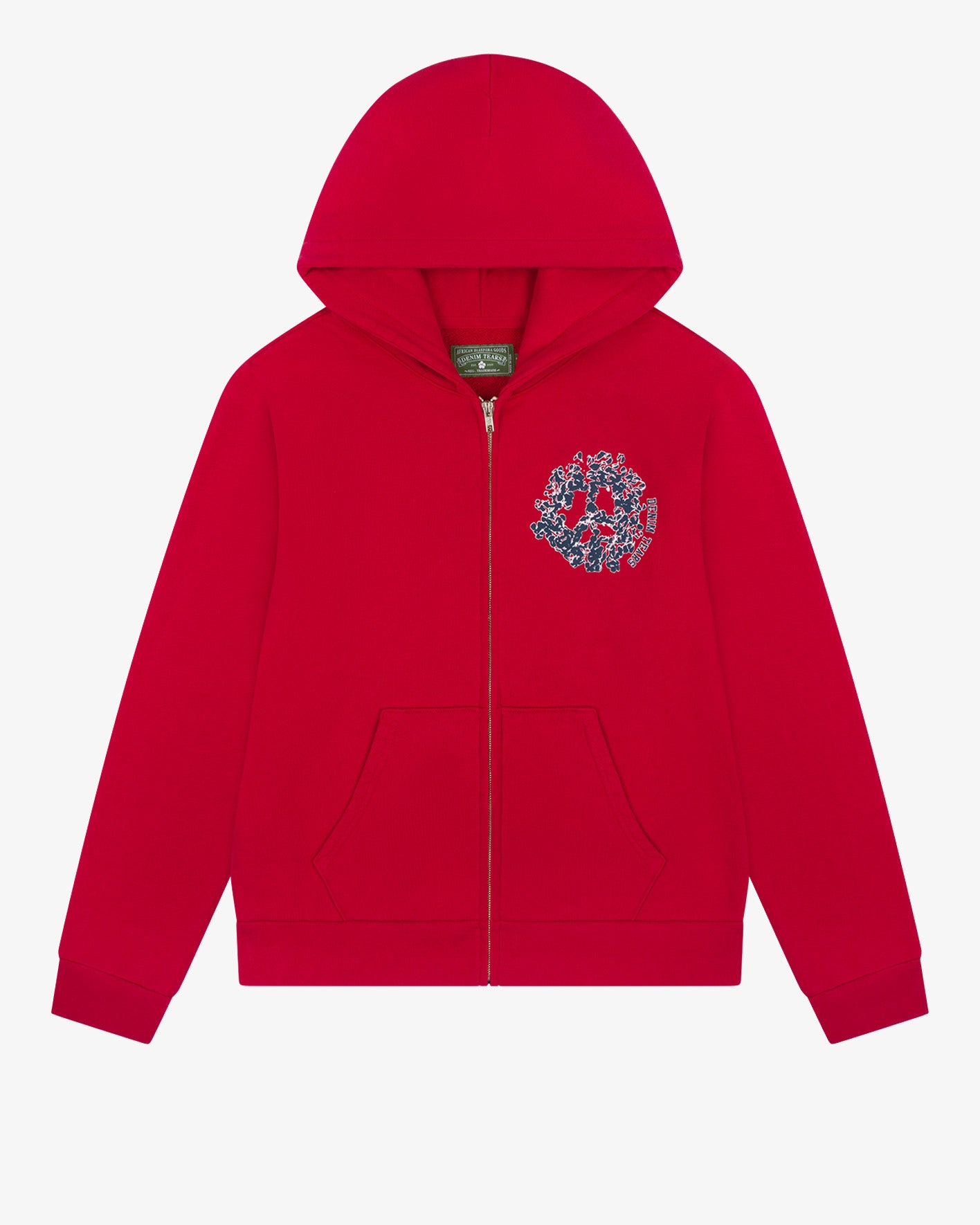 DENIM TEARSDenim University Zip HoodieRed
