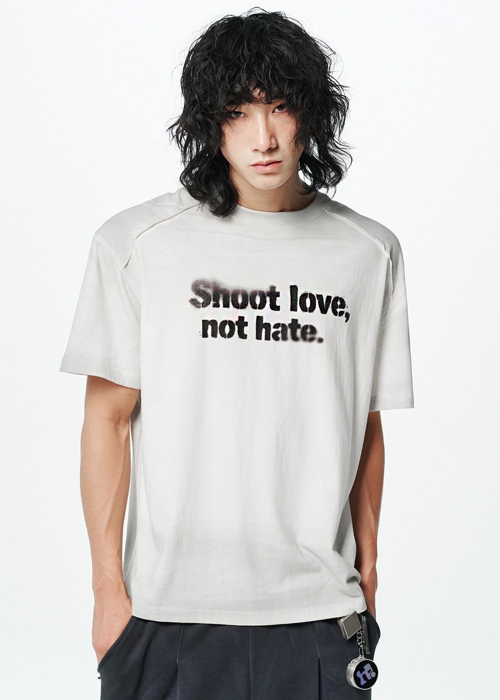 Oversized Fit Shoot Love short sleeve t-shirt _WHITE 오버사이즈 핏 슛 러브 반팔 티셔츠_화이트