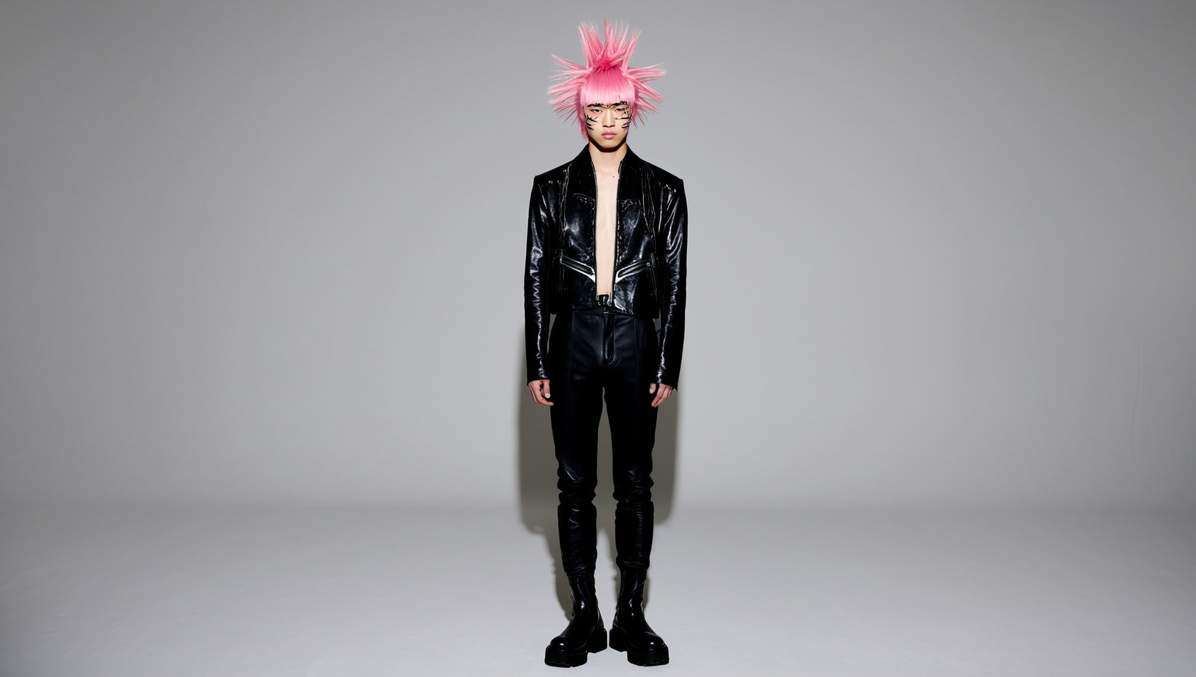 Ultra-realistic full-body portrait of a young Asia